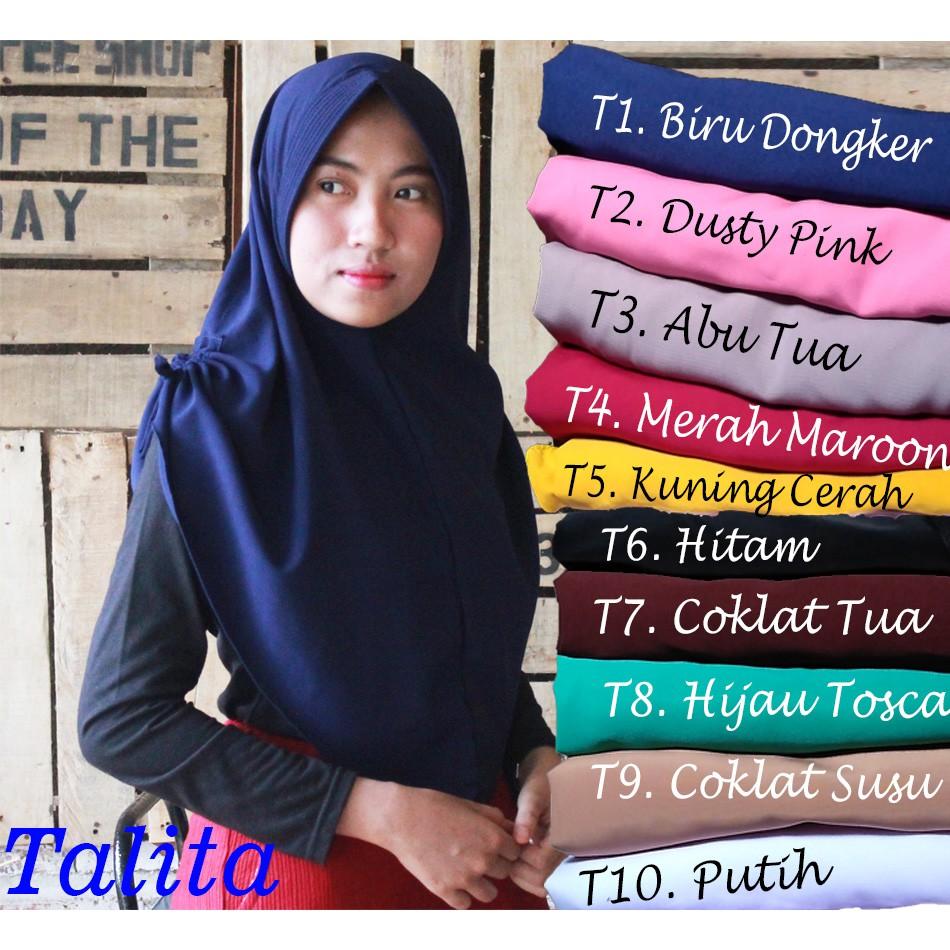 Khimar Talita Serut Samping Kanan Kiri Hijab | Jilbab Promo Murah Terlaris Pet Instan