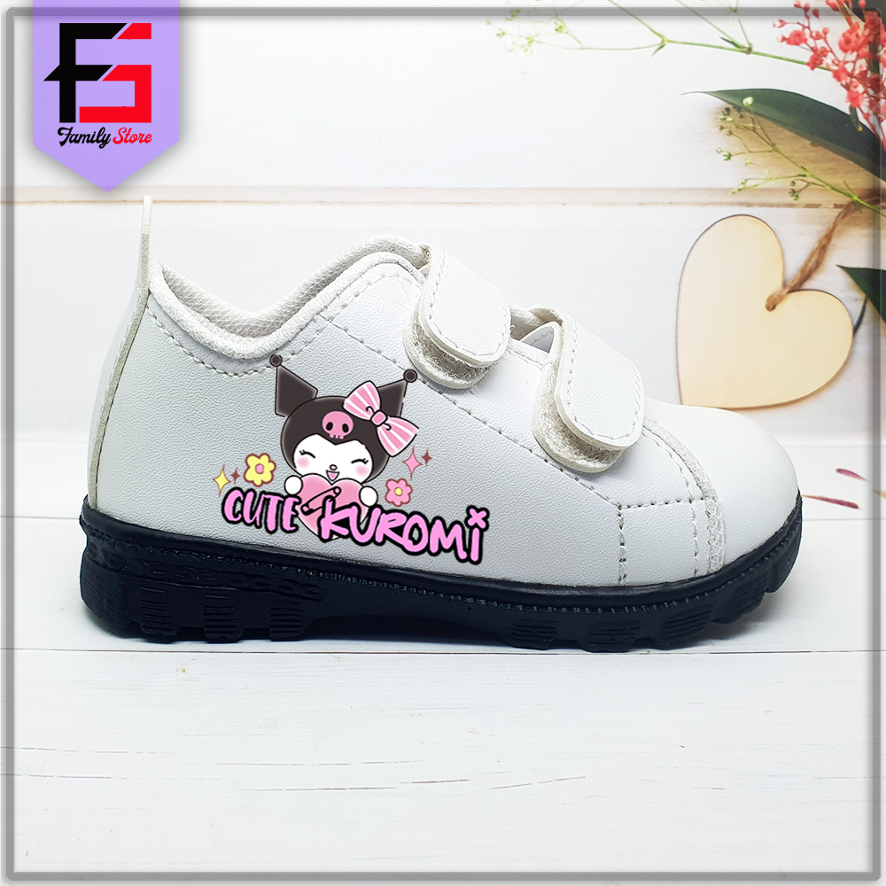 Sepatu Sneakers KUROMI Anak Perempuan Fashion Trendy Sepatu Kets