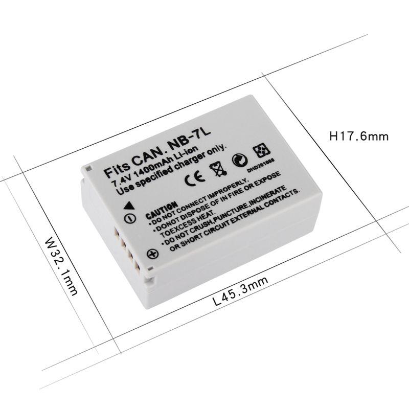 2 Batteries 1000mAh 7,4V Pour Canon PowerShot G10 G11 G12 - EXTENSILO Neuves