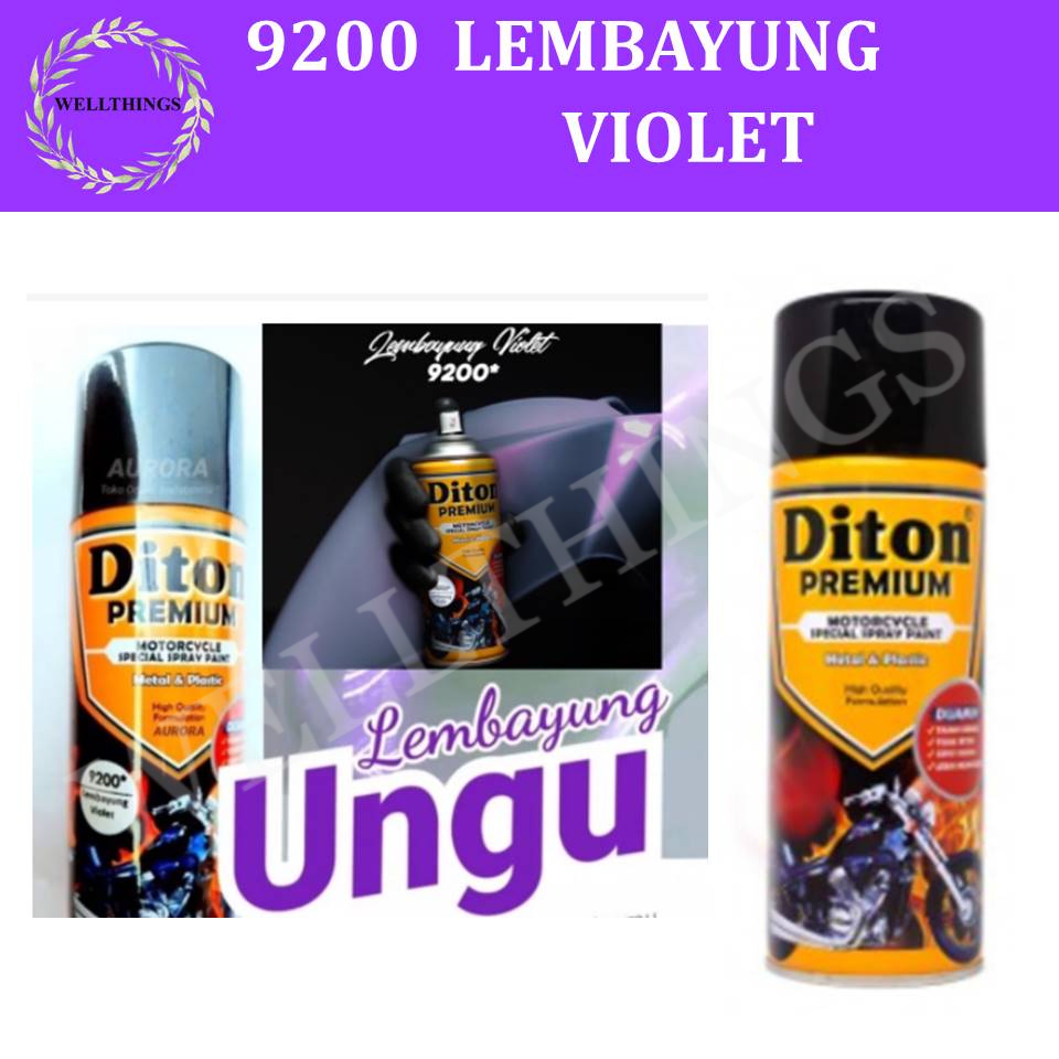 Cat Pilox Diton Premium Lembayung Violet 9200 400cc Warna Ungu Mutiara
