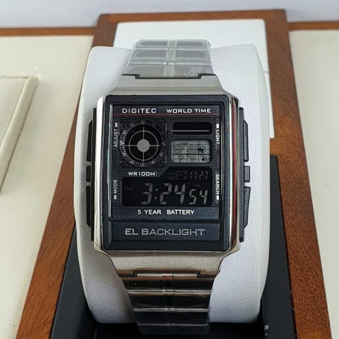 Jam Tangan Digitec 3078 Rantai Putih Digital Original Waterproof | Lazada  Indonesia