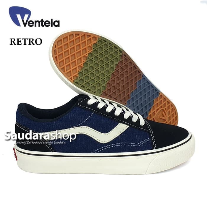 Jual Sepatu Ventela Retro 77 Black 