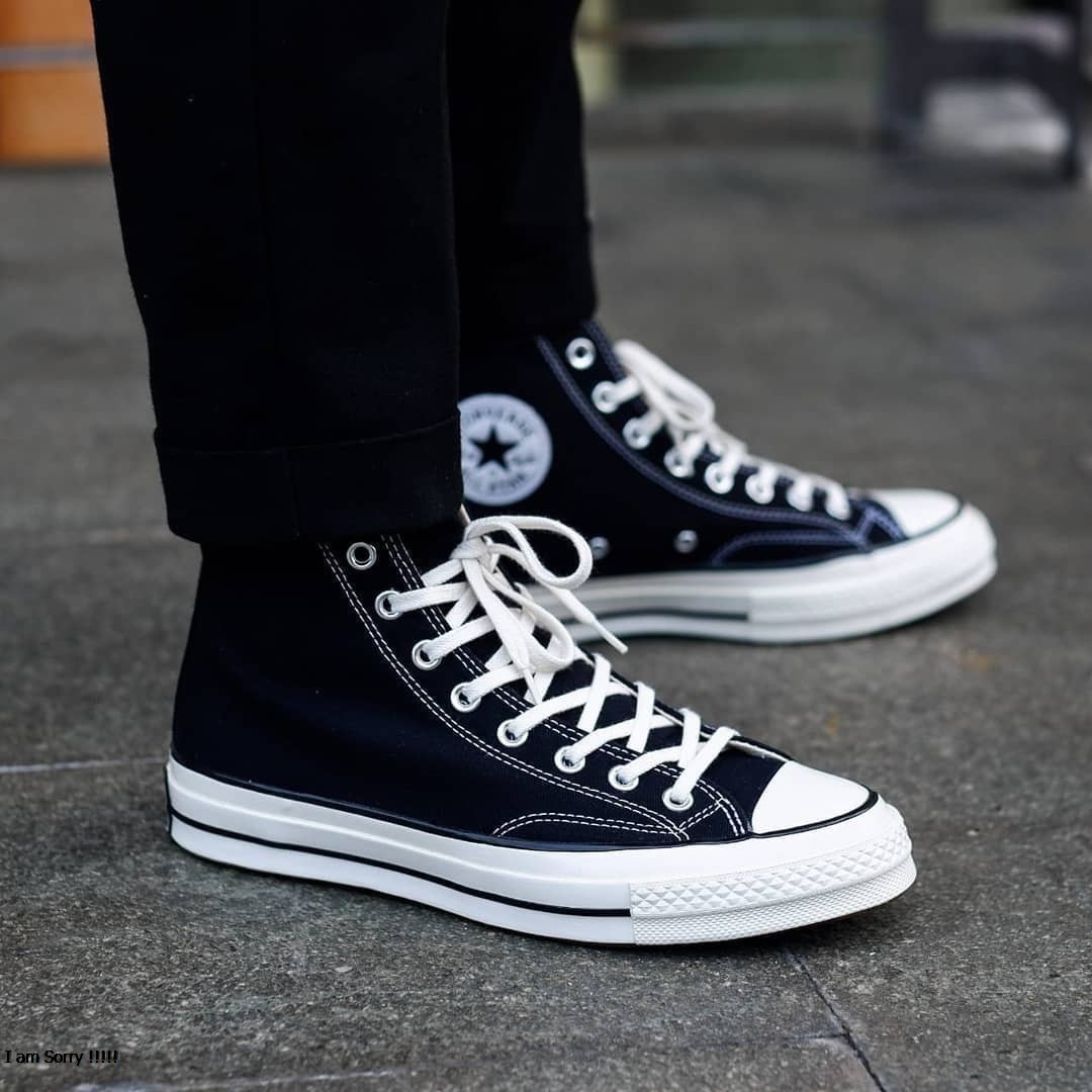 SEPATU CONVERSE_70S HITAM LOW HIGH PREMIUM SEPATU CHUCK TAYLOR ALL - Main Image