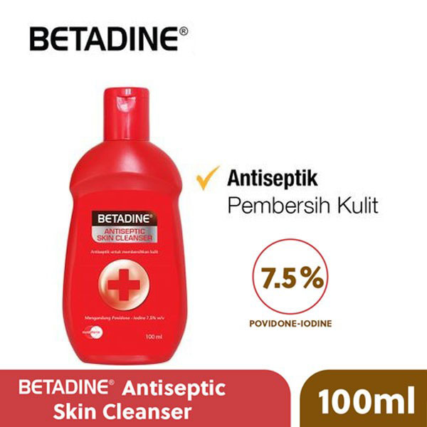 Betadine Antiseptic Skin Cleanser 100 ml 100ml sabun cair antiseptik