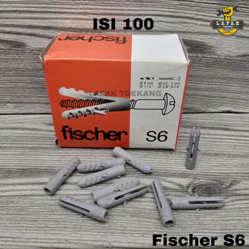 Fischer Fisher S6 Rumah Skrup Beton Tembok Isi 100 | Lazada Indonesia