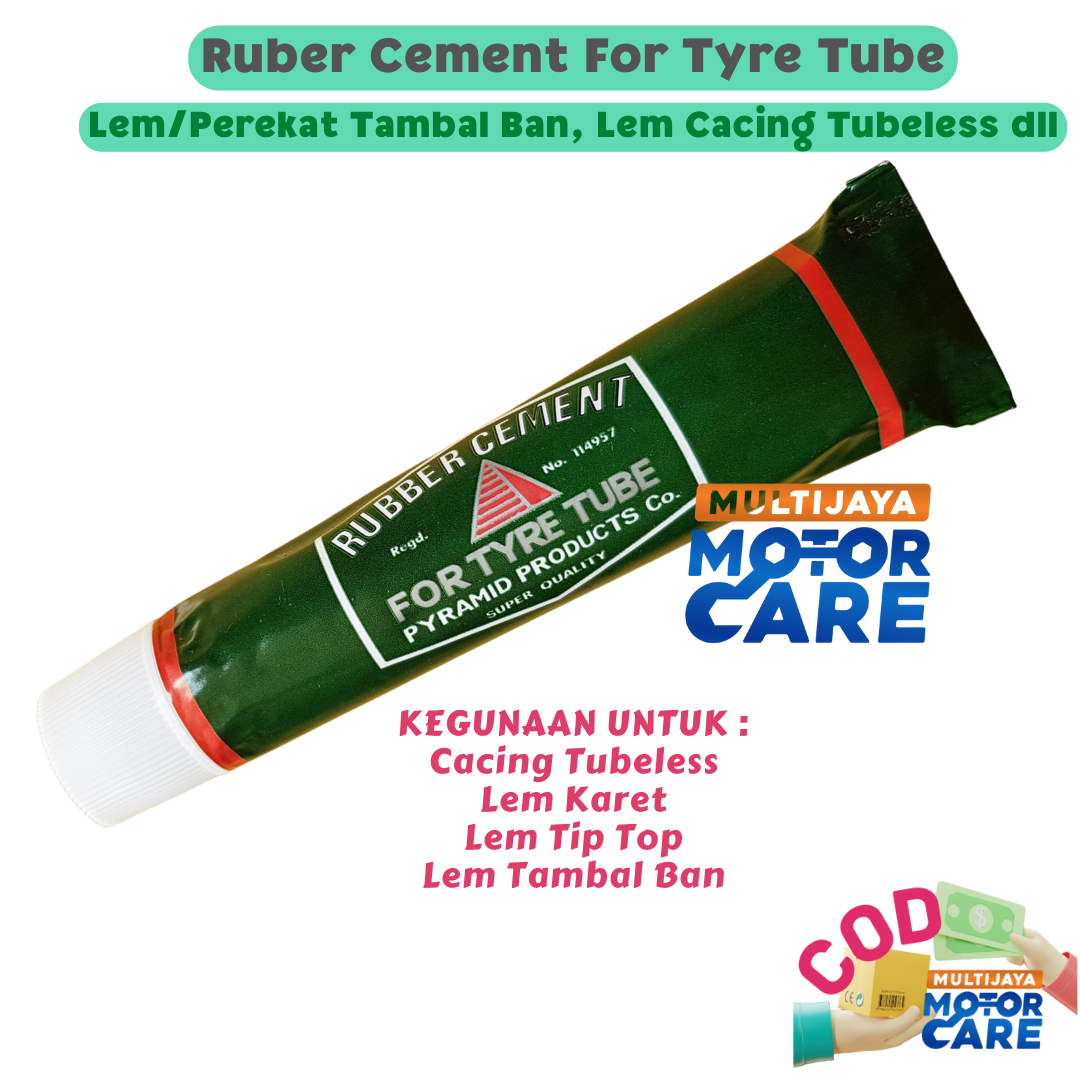 Rubber Cement Lem Karet Tambal Ban Tiptop Lem Cacing Ban Tubeless