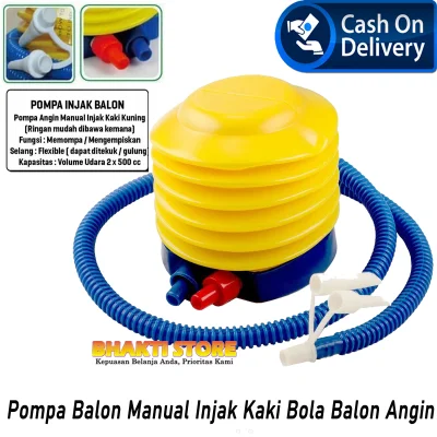 Pompa Balon Manual Injak Kaki Bola Balon Angin Karet Pelampung Kolam - F1