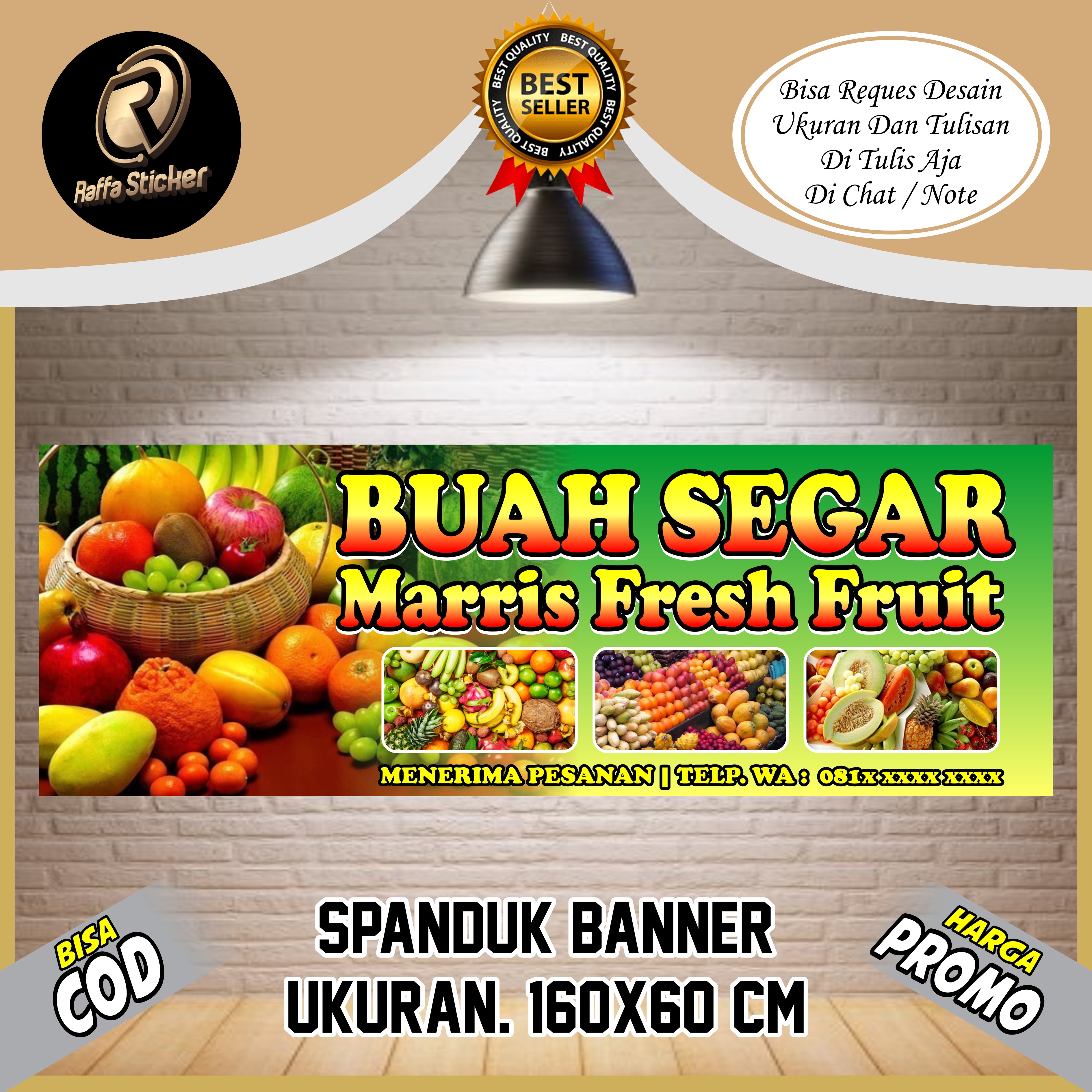Spanduk Banner Buah Segar Model Terbaru Spanduk Buah Segar Keren Size