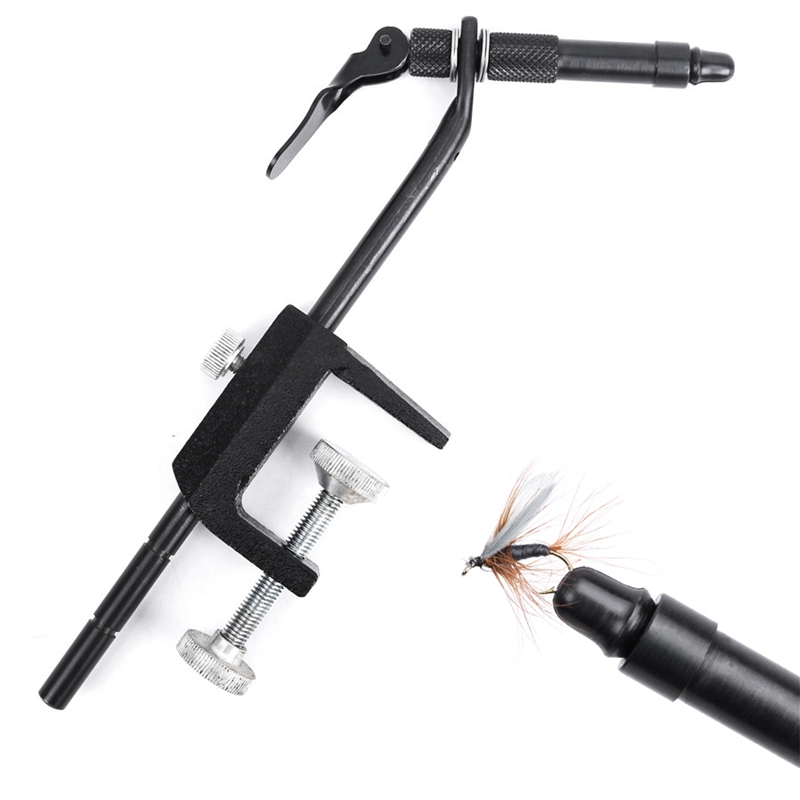 1Pcs Matte Black Iron Rotary CClamp Fly Tying Vise Fly Tying Fishing