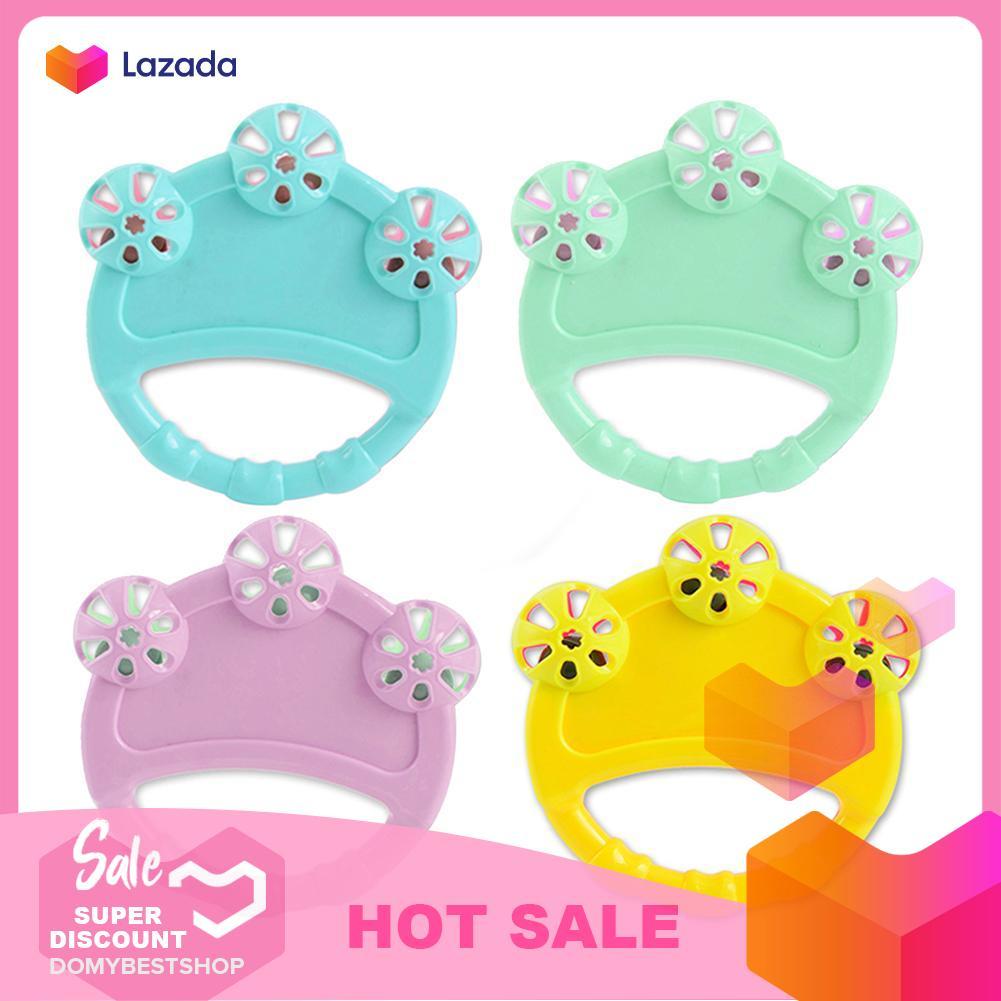DomybestShop Kartun Mainan Kerincingan Bel Ranjang Bayi Handbell Jingle Mainan Edukasi Bayi