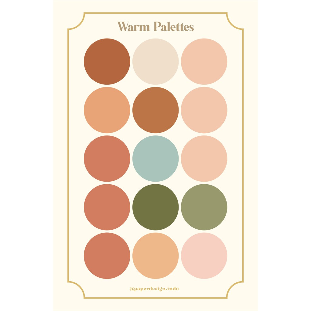 STIKER COLOR PALETTE MORANDI AESTHETIC STICKER SEGEL SCRAPBOOK DEKORASI ...