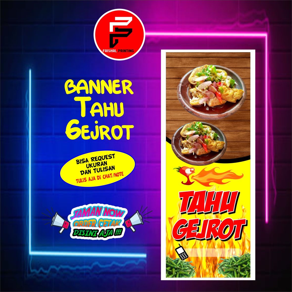 Banner Tahu Gejrot Spanduk Warung Tahu Gejrot Spanduk Makanan