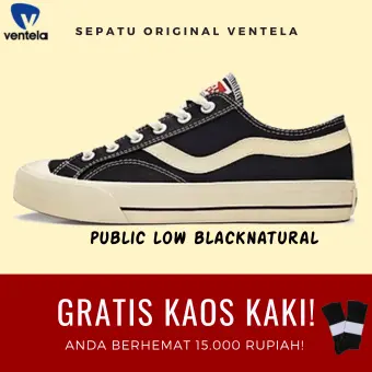 Ventela Public Low Black Natural Sepatu Pria Casual Sneakers Sekolah Laki Laki Dewasa Keren Santai Sepatu Wanita Snekers Original Asli Lokal Ventela Shoes Vantela Ventella Lazada Indonesia