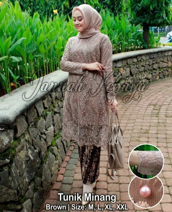 Rr Terbaru Tunik Tile Ande Setelan Kebaya Tunik Tile Berkualitas Setelan Kebaya Pesta Kebaya Modern By Nurul Kebaya Lazada Indonesia