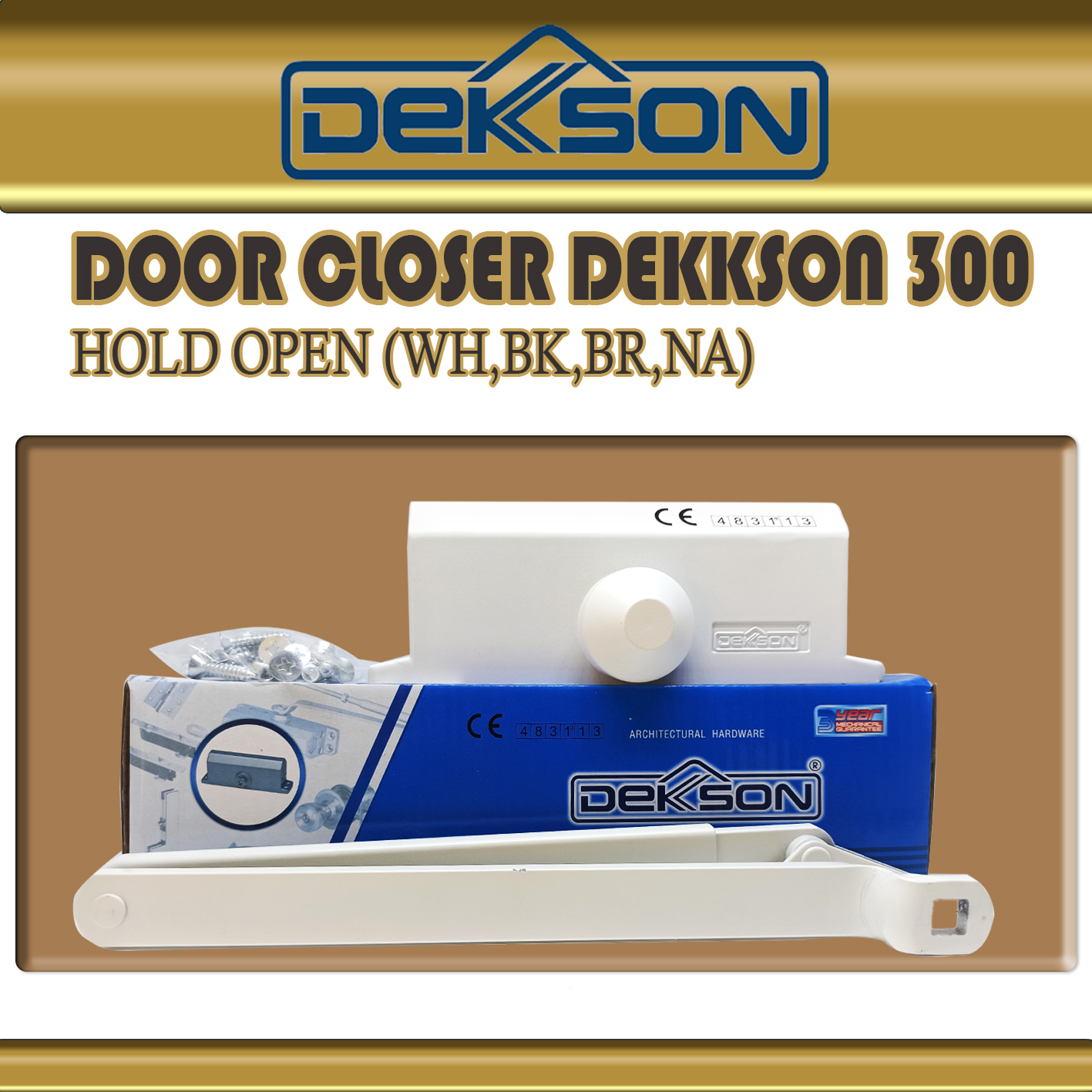 Door Closer Dekson dcl 300 HO Penutup Pintu Otomatis Dekkson Hold Open Black Lazada Indonesia