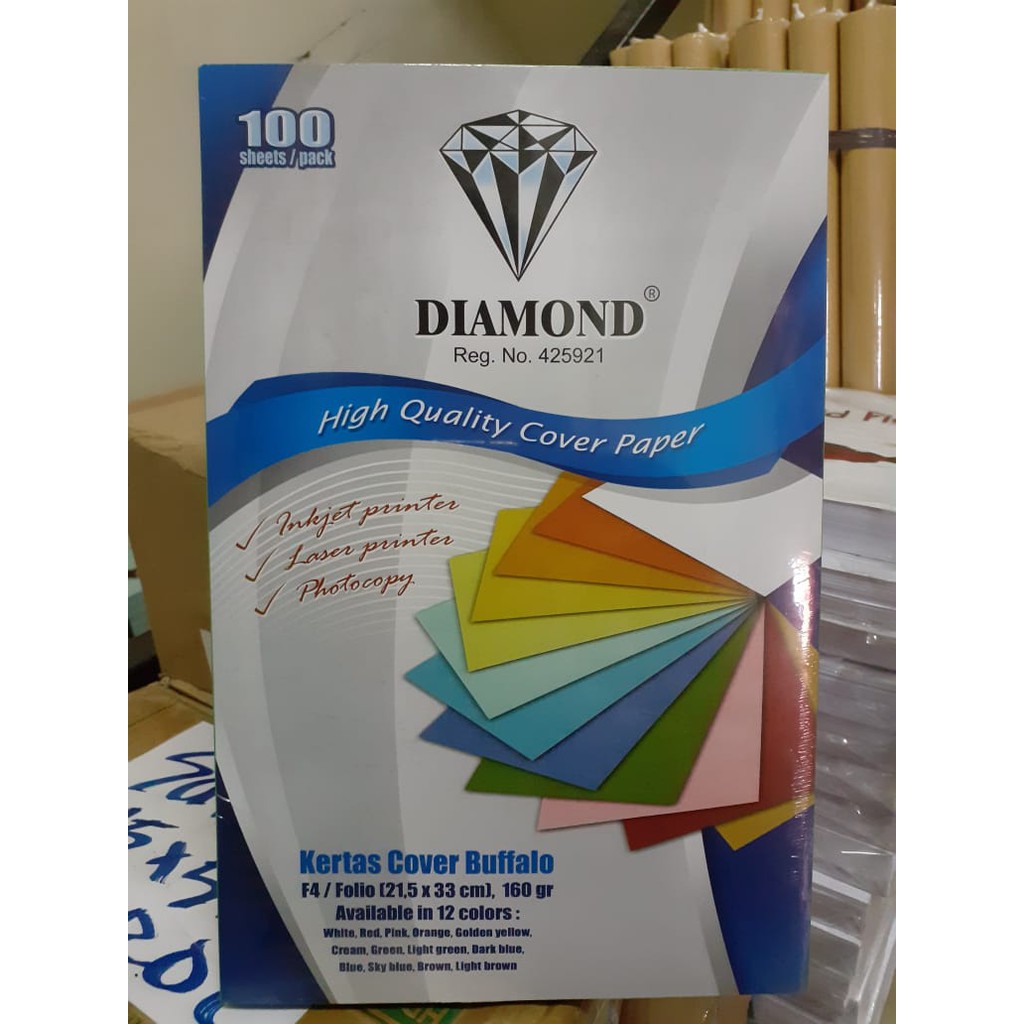 [ Pack ] Kertas Buffalo Kertas Cover Jilid F4 Folio Diamond Murah