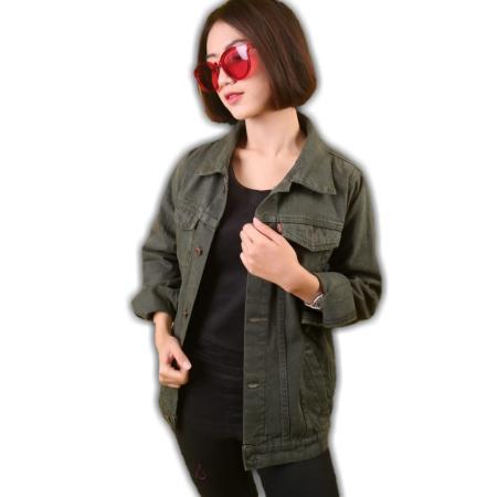 JAKET JEANS DENIM OVERSIZE ARMY