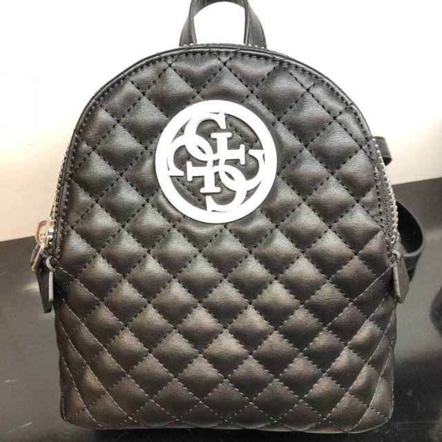 black mini backpack guess