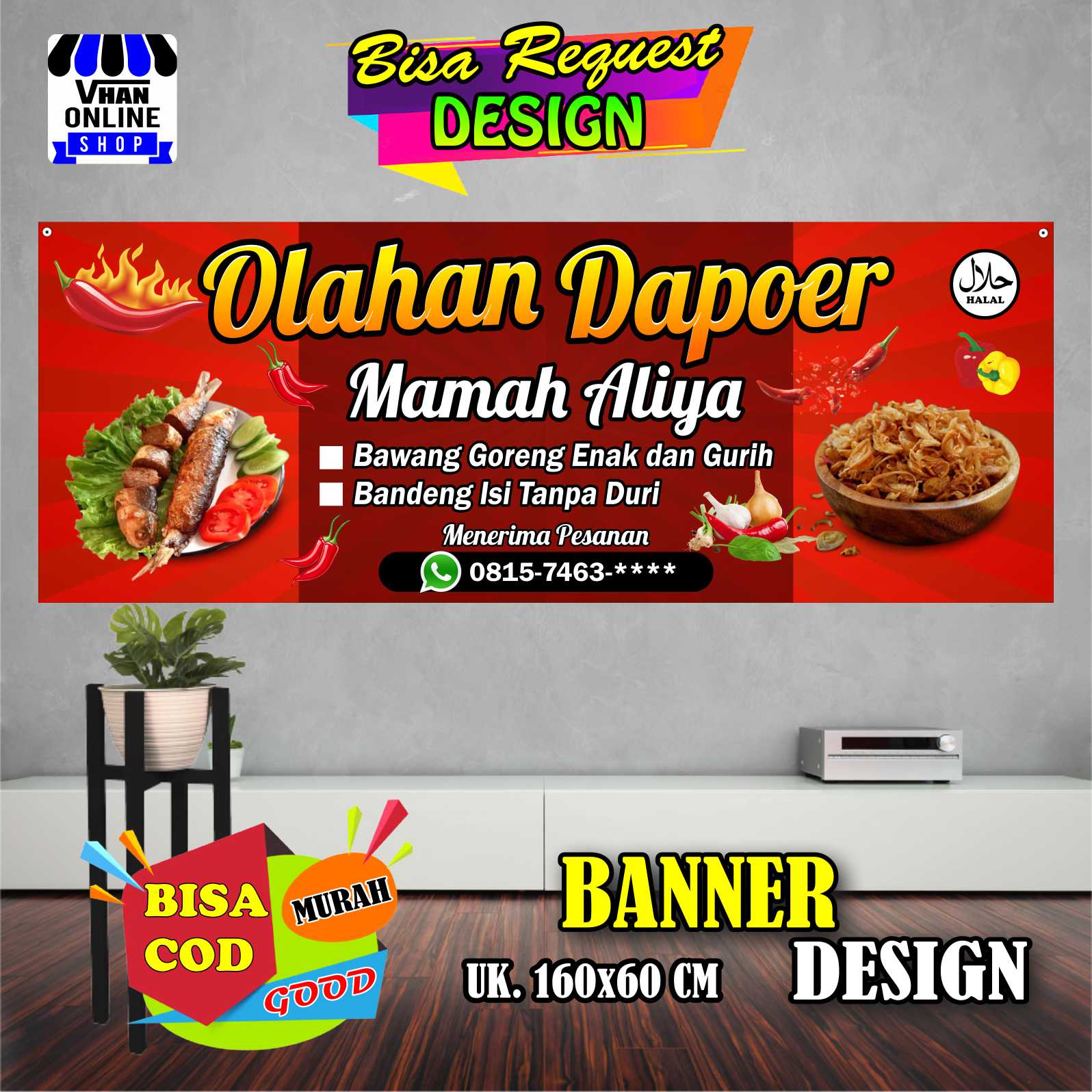 Spanduk Banner Olahan Dapur Spanduk Makanan Keren Murah Bagus