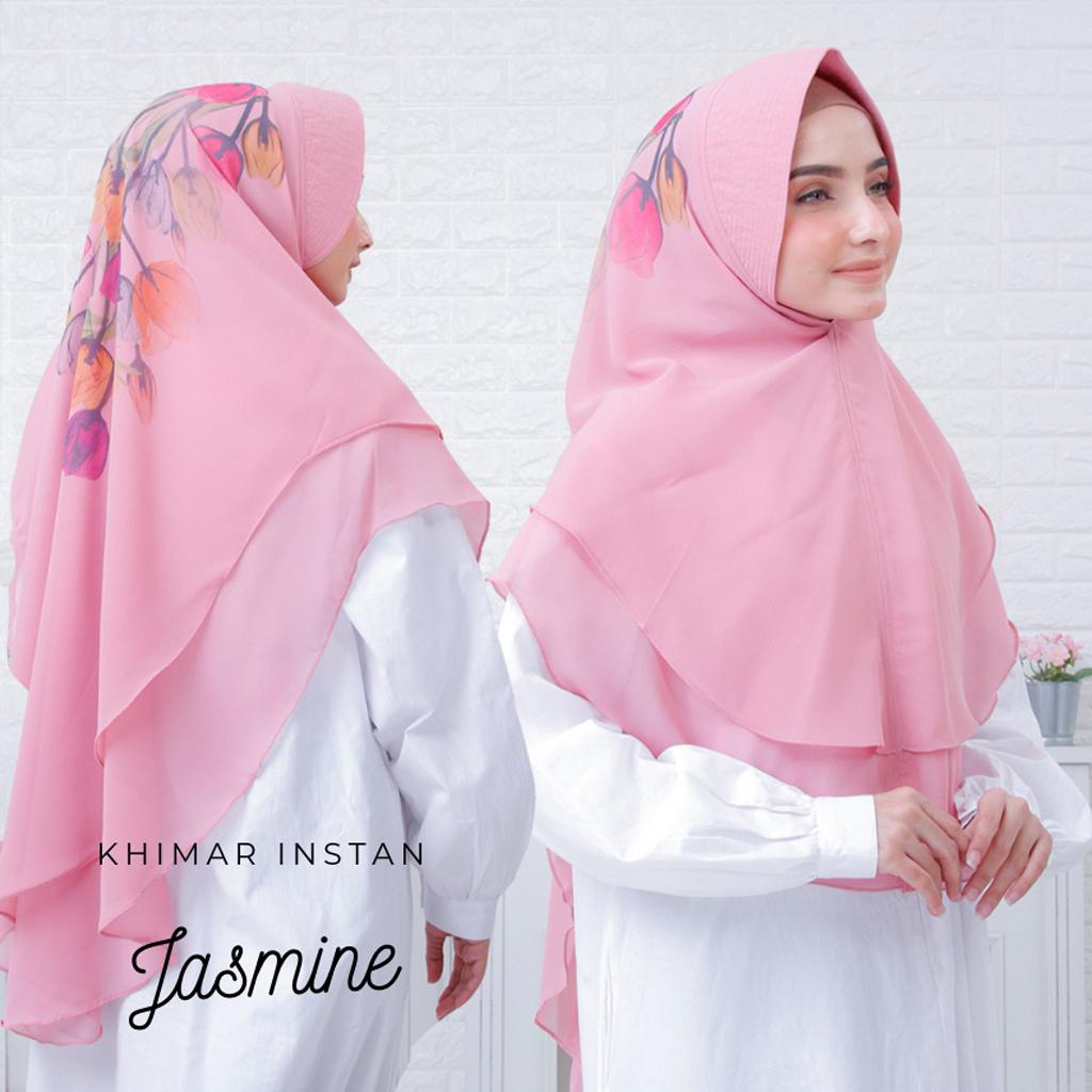 Jasmine Printing Hijab Khimar Syari Murah