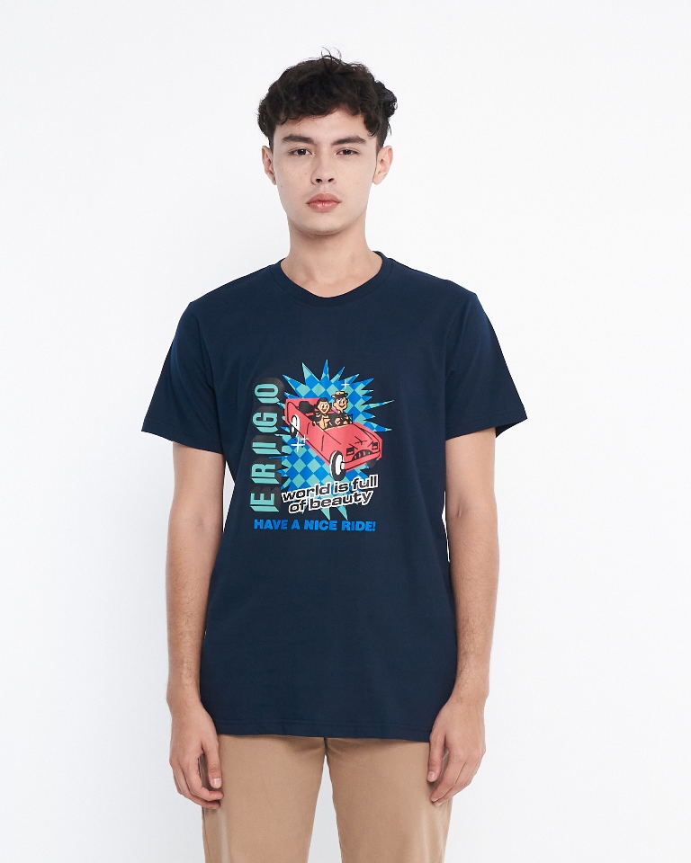 Erigo T-Shirt Chest Cart Navy | Lazada 