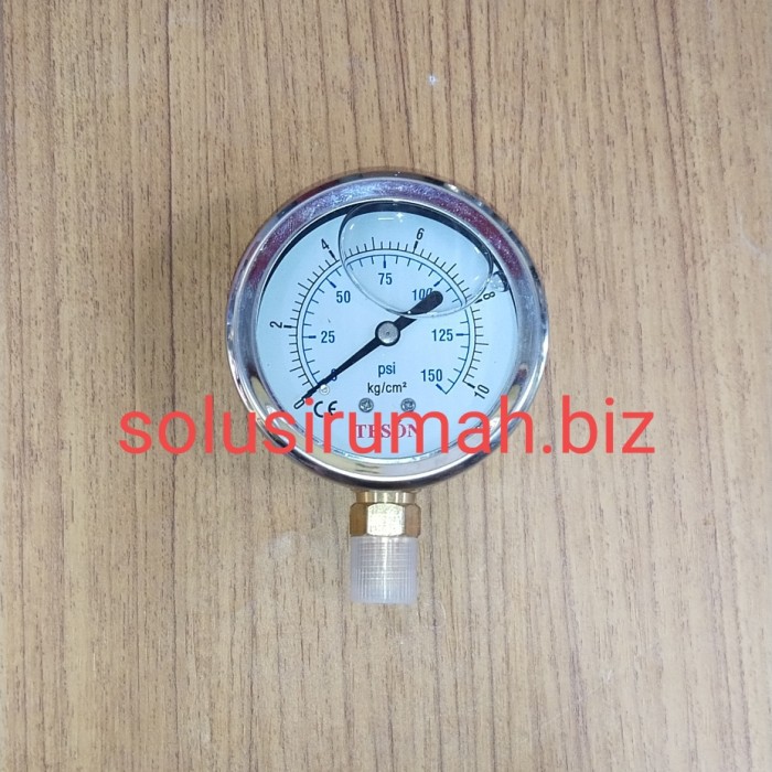 METERAN KOMPRESOR MODEL RAKET BULAT 10 BAR MANOMETER SPEDOMETER 1/4