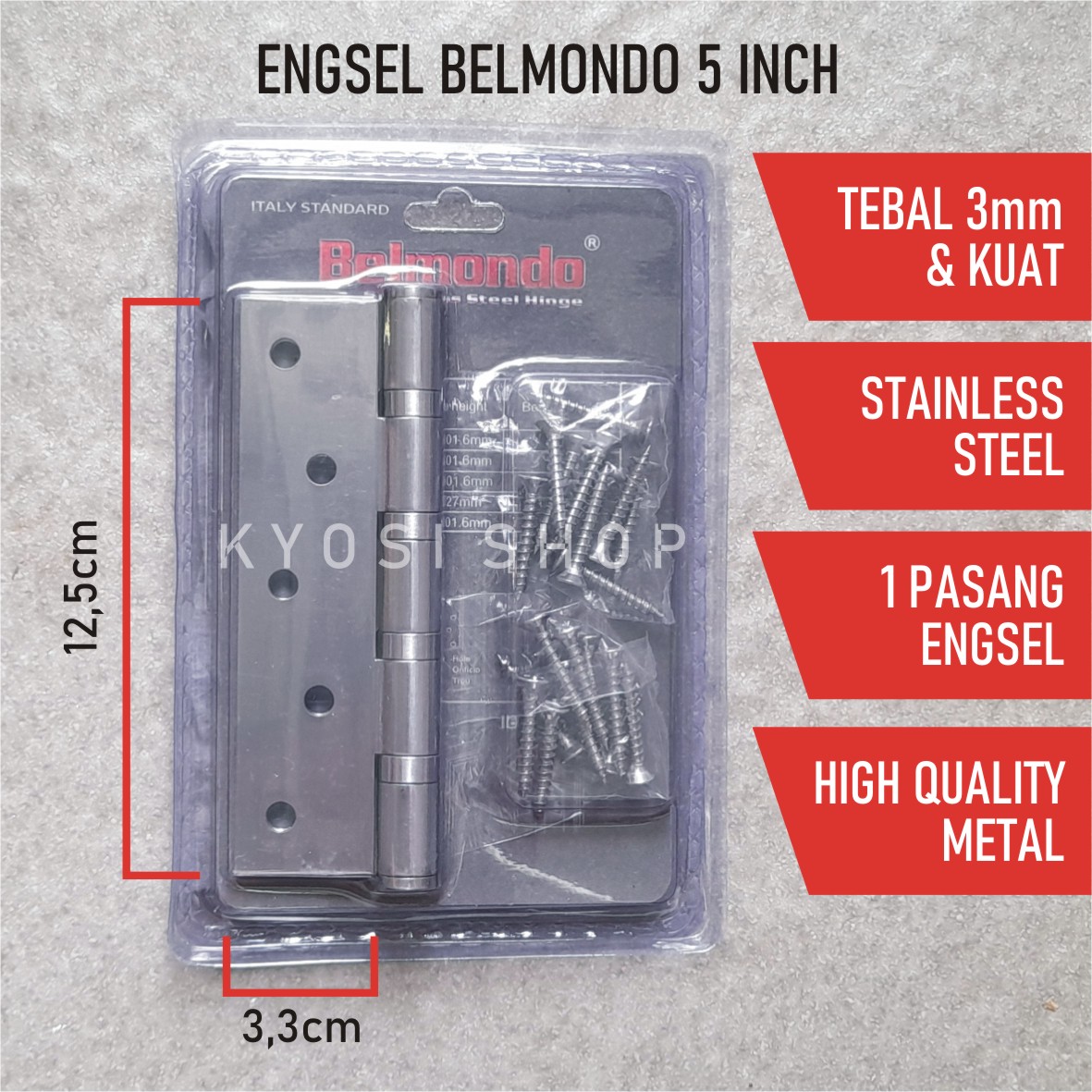 Engsel Pintu Kayu Engsel Pintu Rumah Engsel Tebal 3 Inch 4 Inch 5 Inch Belmondo Engsel Jendela