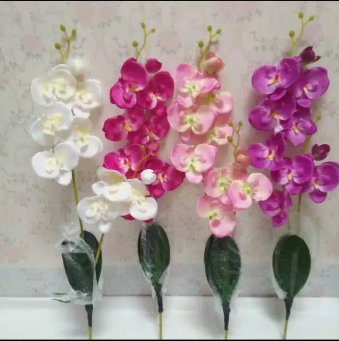 Bunga Hiasan Anggrek Mekar X2 Plastik Artificial Bunga Anggrek Kain Bunga Anggrek Artificial Bunga Anggrek Kain Murah Bunga Anggrek Mekar 1 Pc Bunga Anggrek Mekar 1 Tangkai