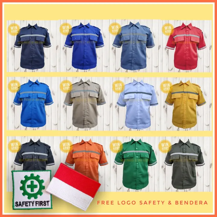 Baju Atasan Kerja Lengan Pendek Wearpack Safety Kemeja Pendek Katelpak Pendek Lazada Indonesia