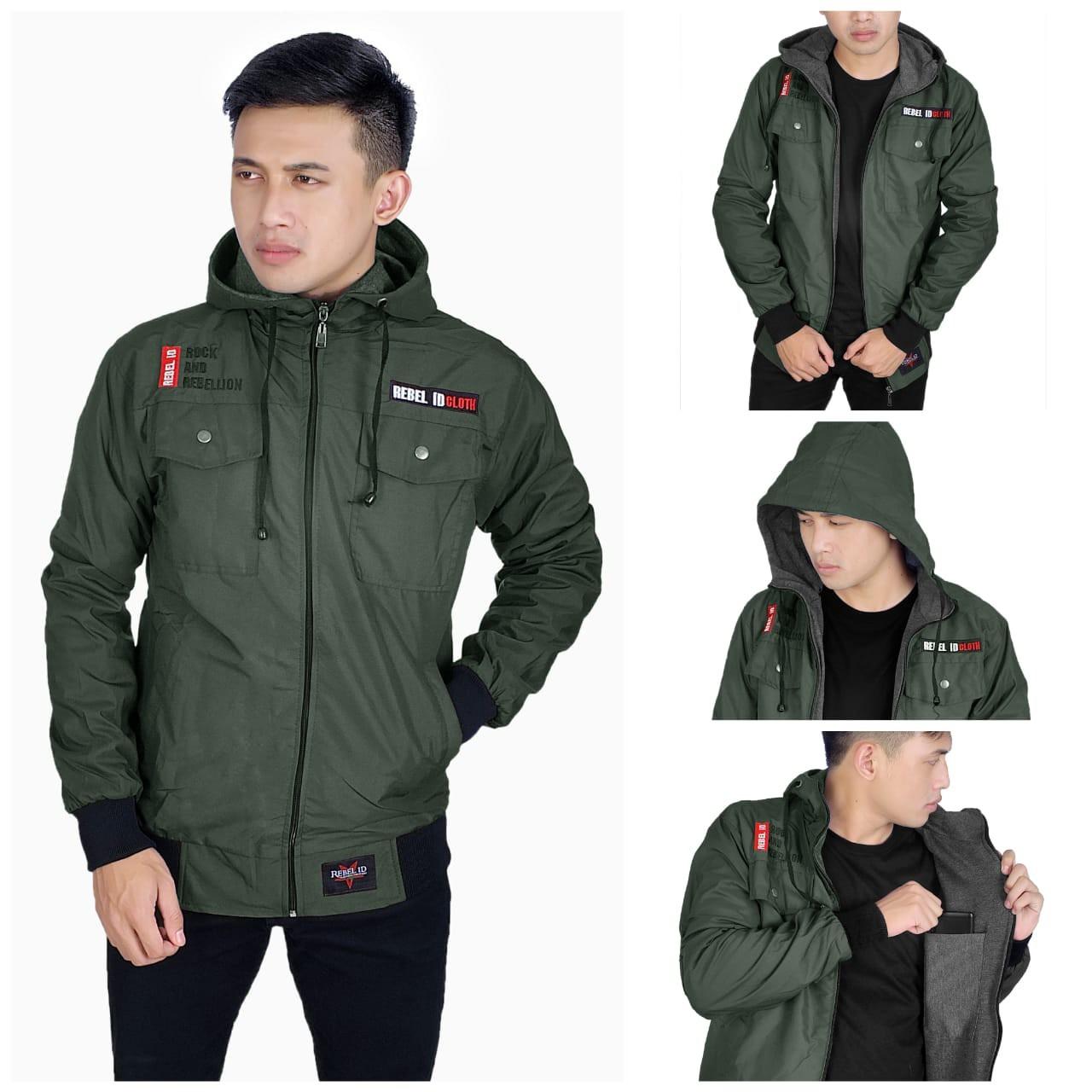 Jaket Pria Original Zipper Hoodie Taslan Official Yafa Store