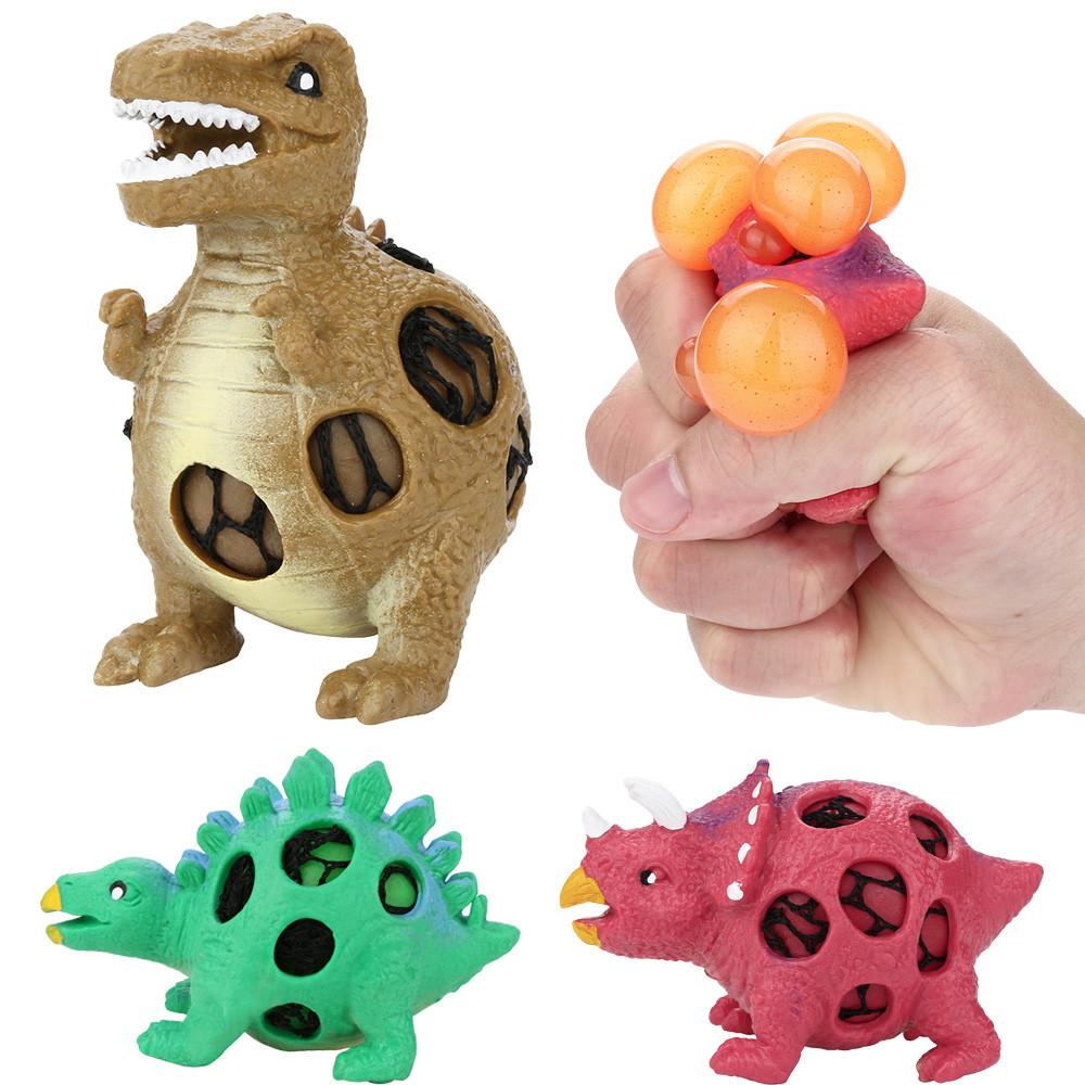 ของเล่นบีบFidget Toysโมเดลไดโนเสาร์ลูกระบายองุ่นบีบคลายเครียดลูกบอลของเล่นลดควาเครียด