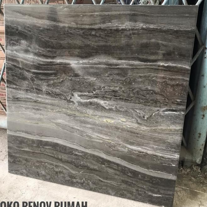 Keramilk Lantai 50X50 Hitam Motif Marmer/ Keramik Dinding Hitam