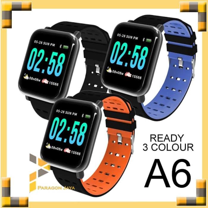 PALING LARIS Smart Watch A6 bkn Smartwatch Xiaomi Weloop Amazfit Bip Blood Pressure