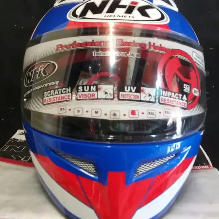 Helm Full Face Nhk Gp Pro Motif Airfit White Red Blue Lazada Indonesia