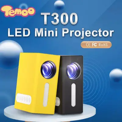 Temoo T300 Mini Projector Support 1080P HD HDMI-compatible USB Portable LED proyector For Home Media Player