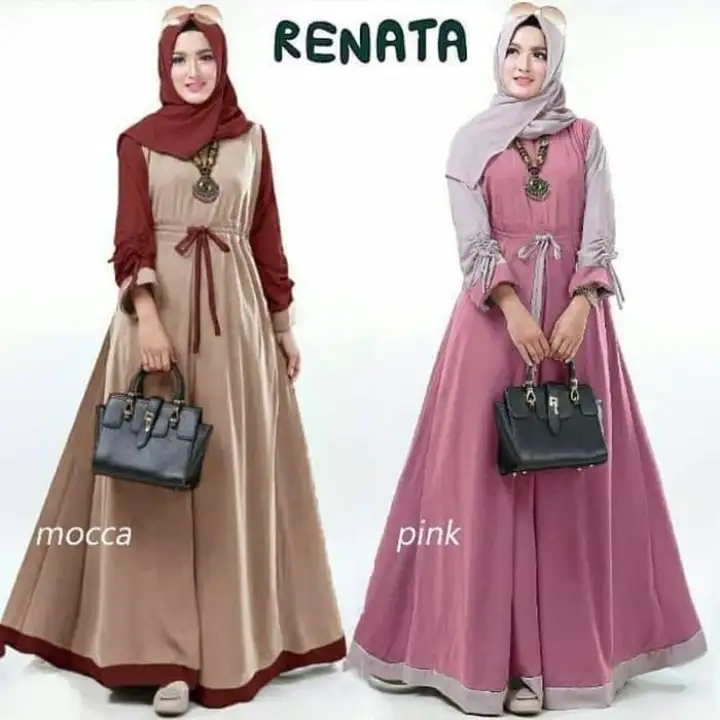 Renata Maxy Cod Dress Muslim Gamis Remaja Fashion Muslim Terbaru Pakaian Wanita Gamis Polos Gamis Murah Lazada Indonesia