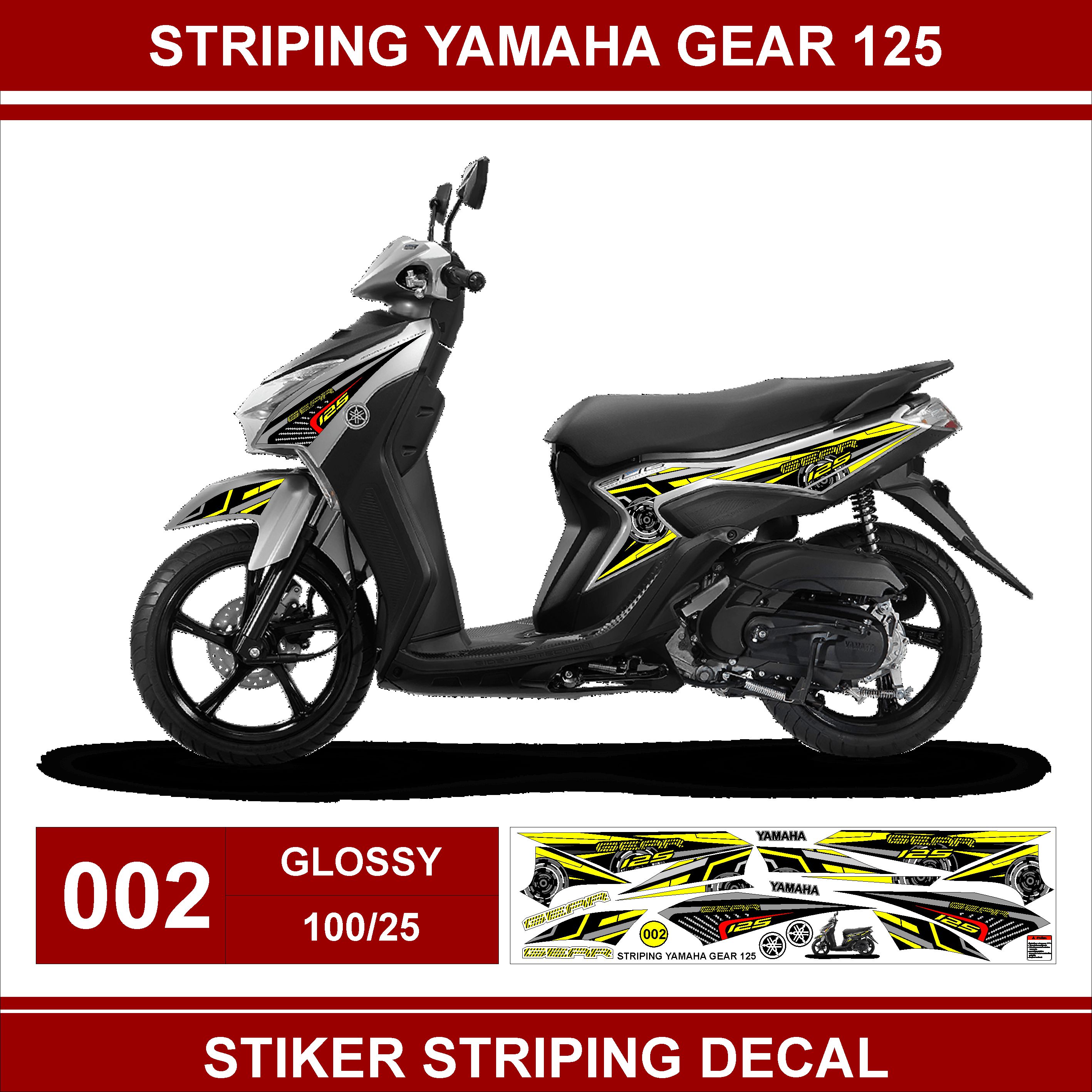 Stiker Striping Decal Yamaha Gear 125 Variasi AR Lazada Indonesia