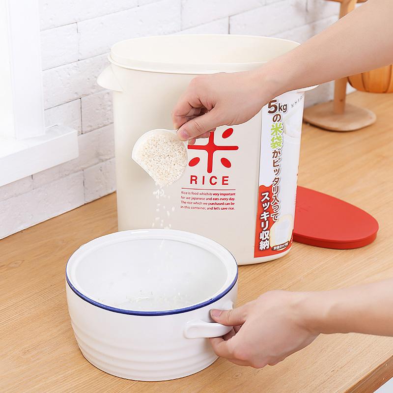 Thùng Gạo 5Kg Đồ Gia Dụng Số Nhỏ Bột Thùng 10 Pound Chống Ẩm Chống Bụi Chống Thùng Gạo Nhà Bếp Nhựa Cuộn Bọc Cấu Thành Điện Thu Nhận Hộp Gạo