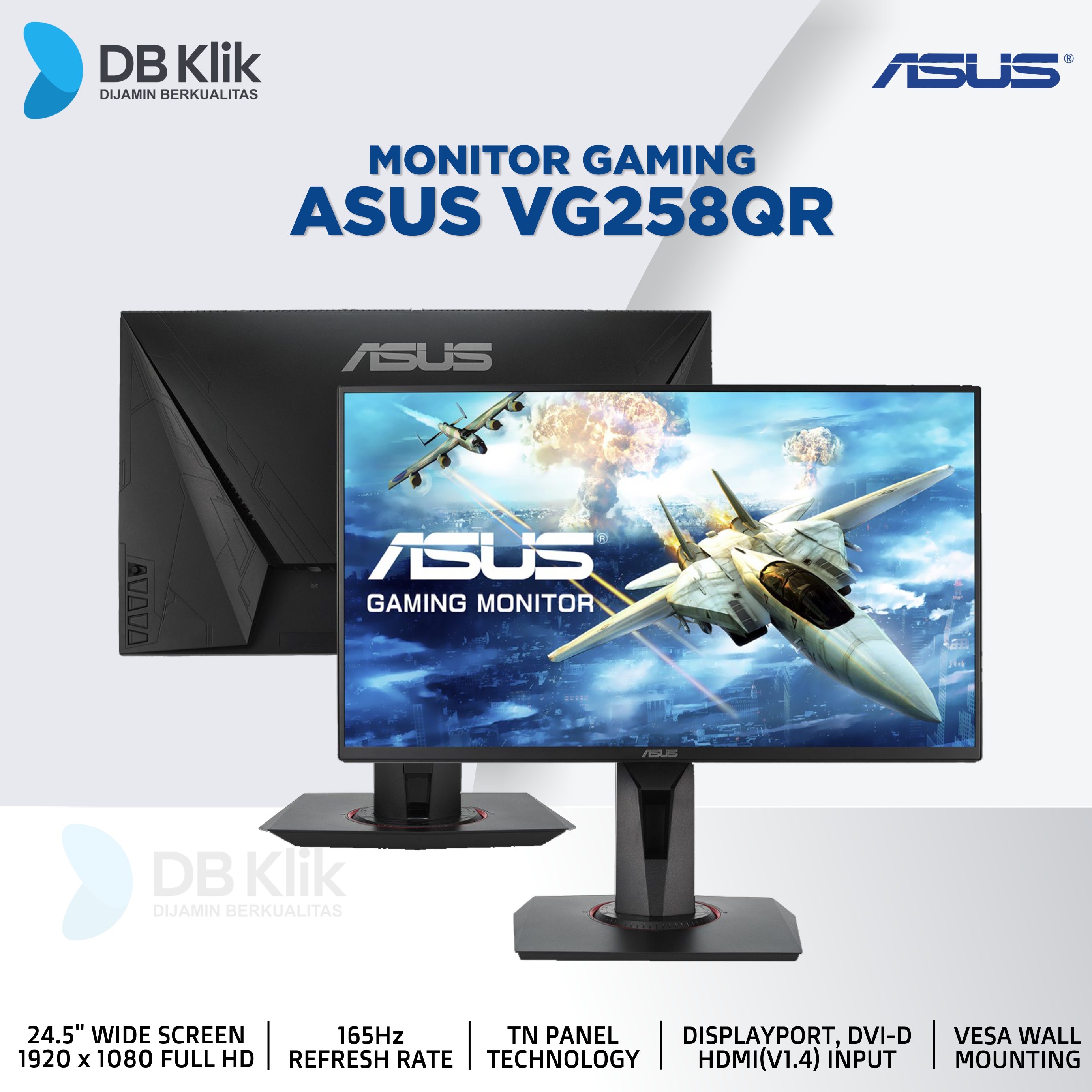 Monitor Gaming Asus VG258QR FHD HDMI 165Hz 0.5ms G-Sync 25Inch | Lazada  Indonesia
