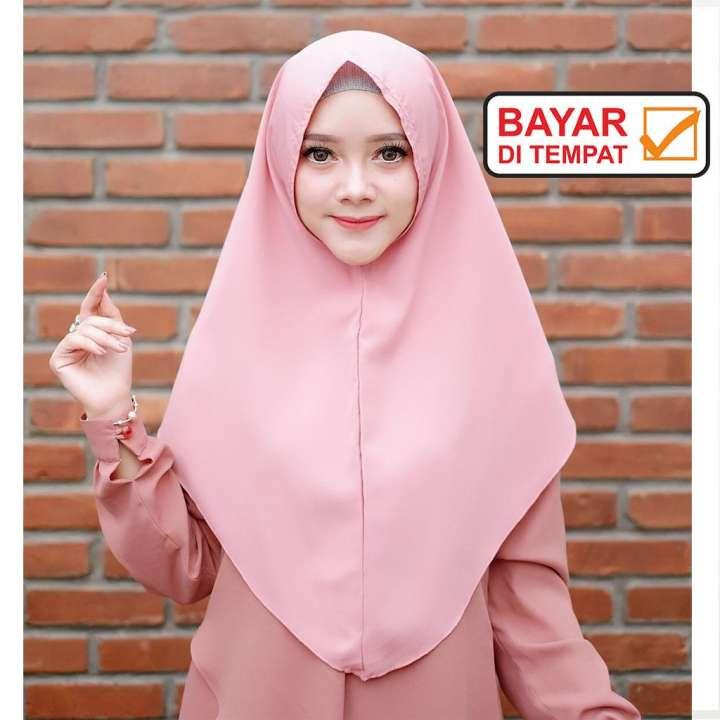 Jilbab / Hijab SIMPLE NON PET Instan - Kerudung Khimar Simpel Pet Instant-RNS