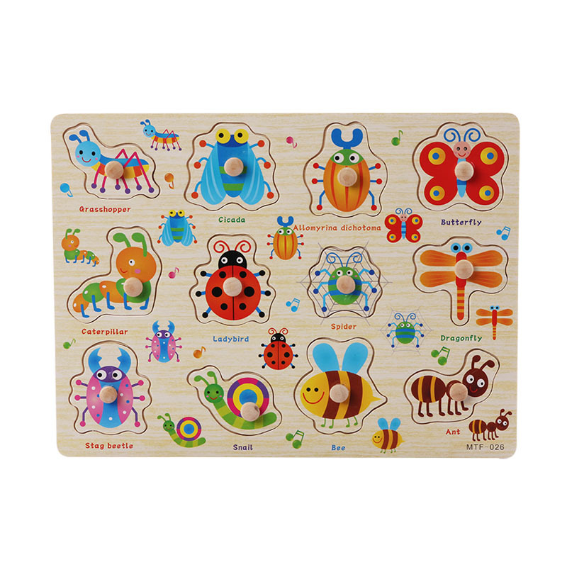 [Ready Stock] Early Learning Wooden Puzzle Board Wooden Jigsaw Puzzle