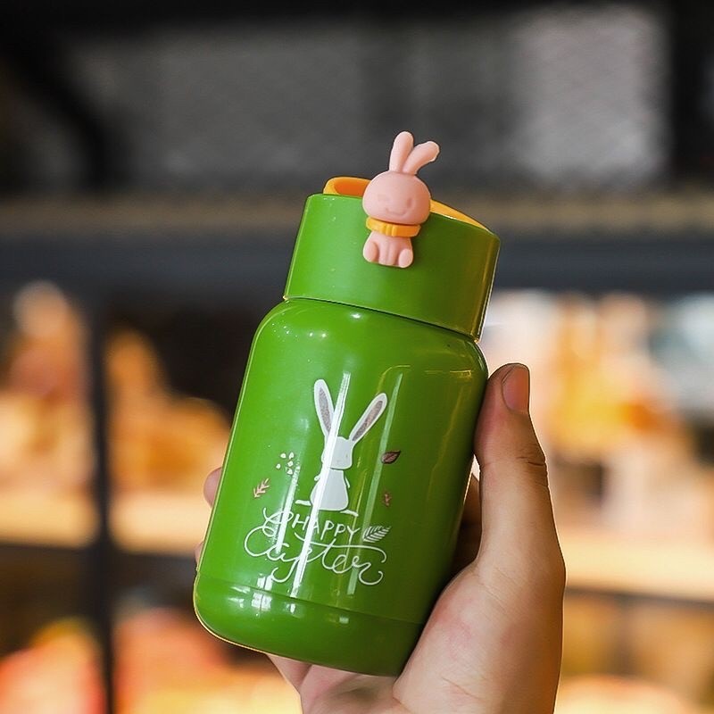 Botol Minum Kaca Bunny Rabbit 330ml Botol Minum Kaca Mini Gelas Minum ...