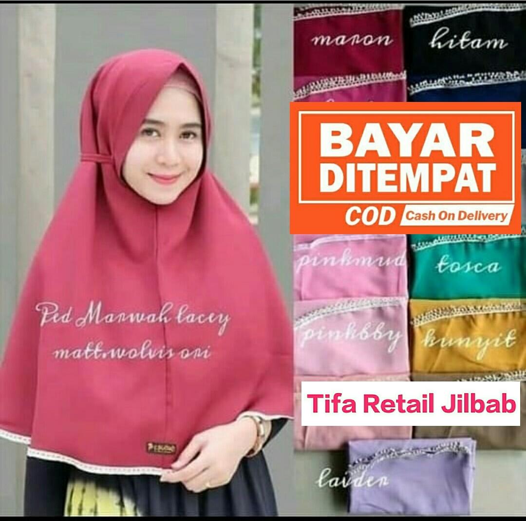 Jilbab Instan Khimar Pet Tali Renda
