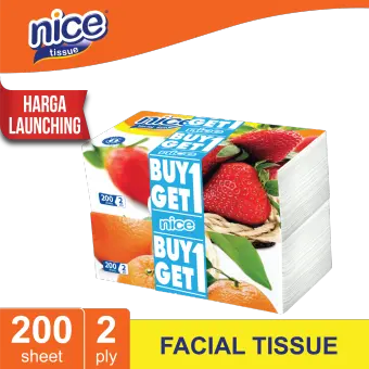 Nice Tissue Wajah Soft Pack 200 Sheets Buy 1 Get 1 Free Lazada Indonesia