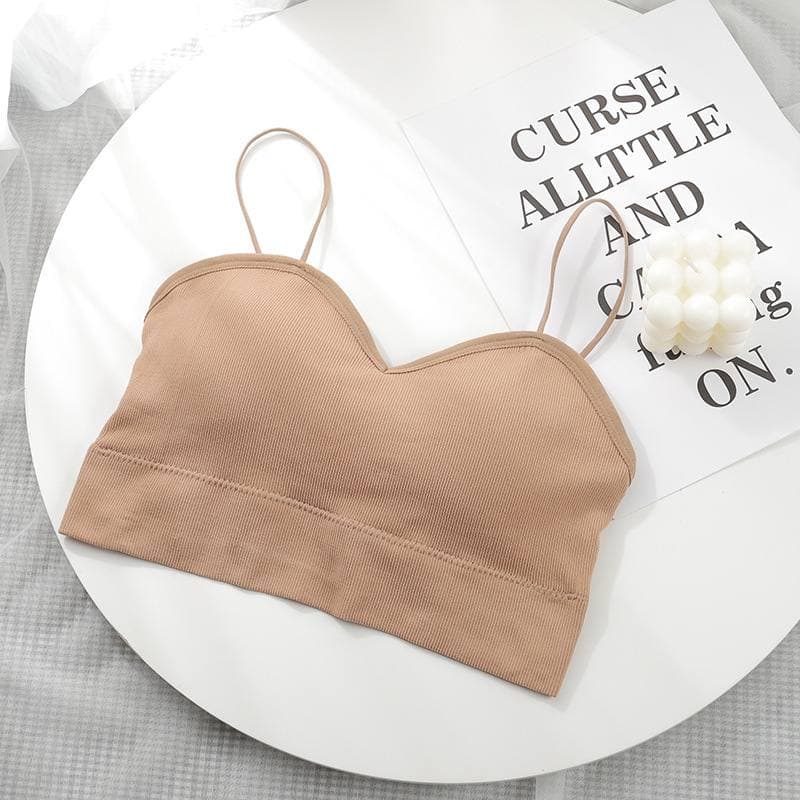 indoland bra crop top strapless bh breathable flexible pakaian dalam wanita seamless sexy sport b027