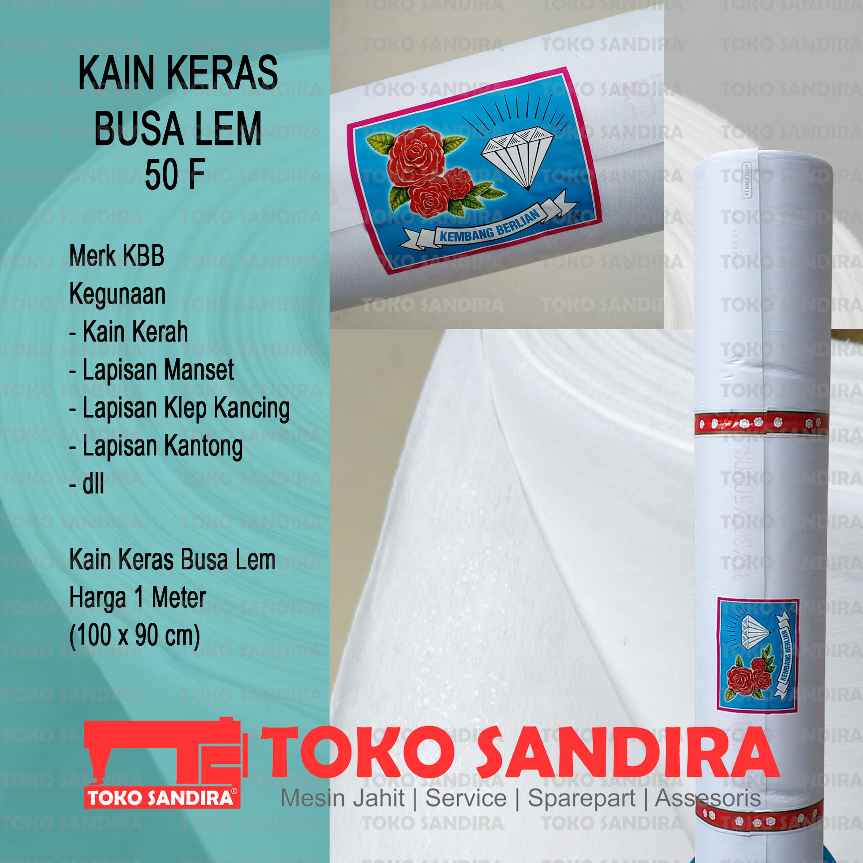 1 METER KAIN KERAS BUSA LEM 50F MERK KBB /KAIN KERAS MURAH/KAIN KERAS ...