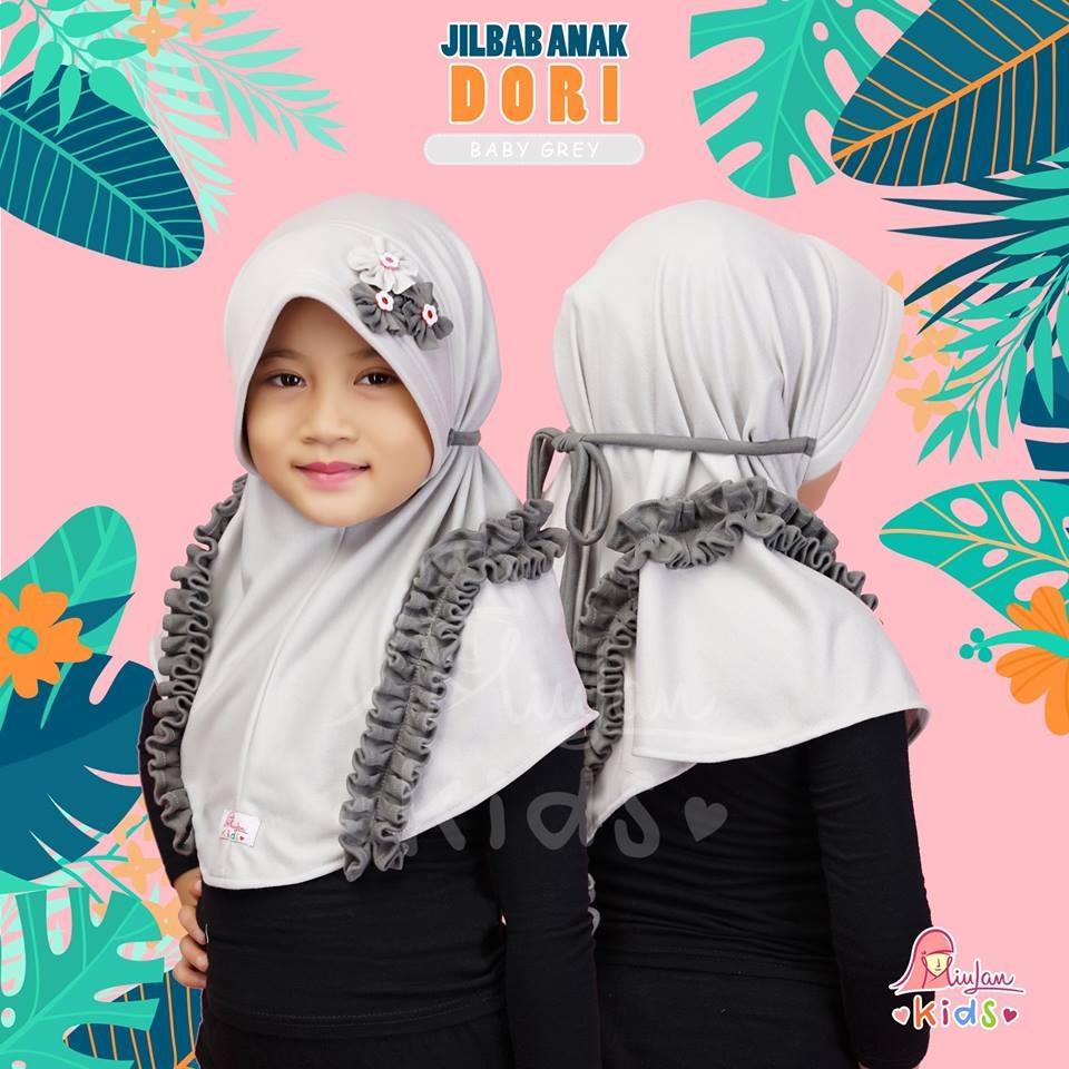 Jilbab Anak MiuLan Jilbab DORI Jilbab Instan Anak Kaos Variasi Rempel dan Bunga
