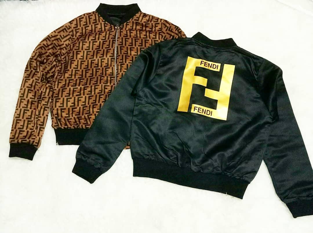 Vew Jaket Fendi Bolak Balik Import Premium