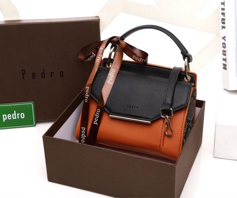 tas wanita pedro handbag with box mewah elegan cantik tas kerja kantor tas pesta party bag limited new arrival batam murah fashion kekinian yuk order