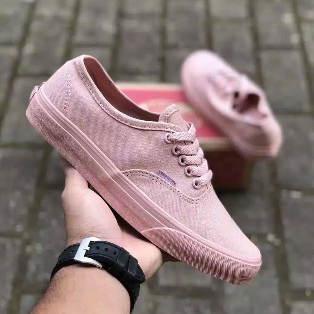 samurai Sepatu Vans_California Authentic Sneakers casual Full Pink Sekolah kuliah kerja Wanita